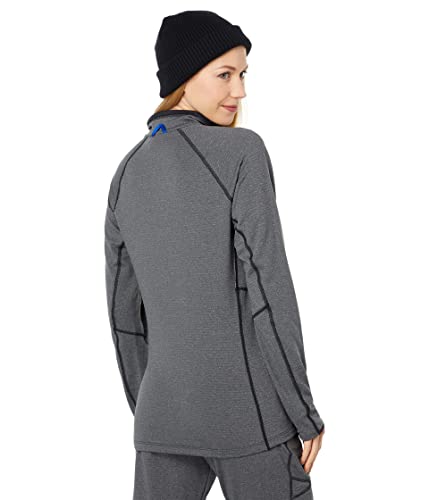 Burton Lã feminina padrão Stockrun Grid meio zíper, preto verdadeiro, 2GG