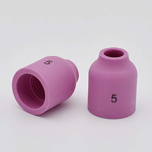 Image of 10PK TIG Gas Lens Alumina Nozzle 53N59 5# 5 /16 inch For SR WP- 9 /20 & 17 /18 /26 | 10PK TIG Gas Lens Alumina Nozzle Ceramic Cup 53N59 5# 5 /16 inch For SR WP- 9 /20 & SR WP-17 /18 /26 TIG Welding Torch