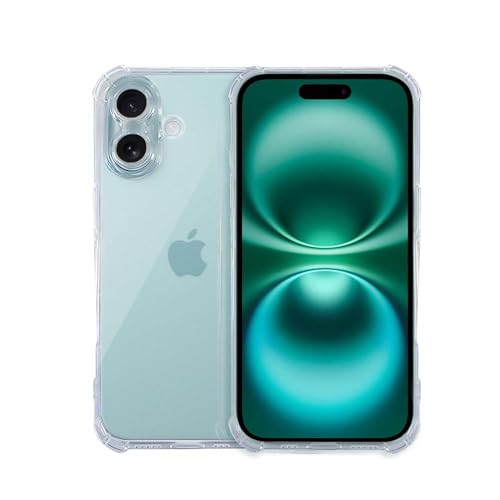 Image of 7SEVEN Compatible with iPhone 16 Transparent Back Cover Soft TPU Silicone Case Shockproof Flexible Bumper Raised Camera Edges Protection Slim and Lightweight Crystal Clear Protective Phone Case