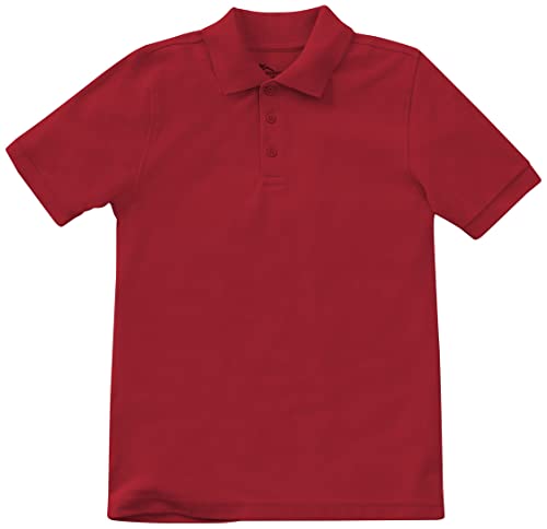 Image of Classroom School Uniforms for Boys and Girls Short Sleeve Pique Polo | Adult Fit, Matching Ribbed Collar, Banded Sleeves, Three-button Placket, Comfortable Fit, School Uniform Essential