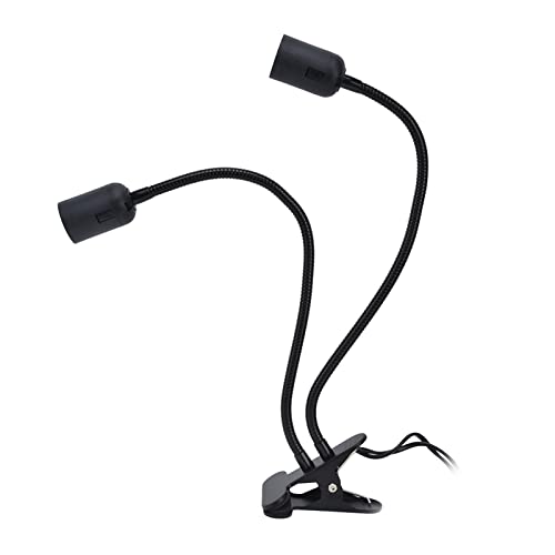 Portalámparas con clip ajustable E27 de mesa Marhynchus 100‑240V de dos cabezas para flexo de mesa 2