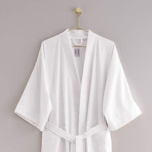 H by Frette Pique Kimono Bathrobe