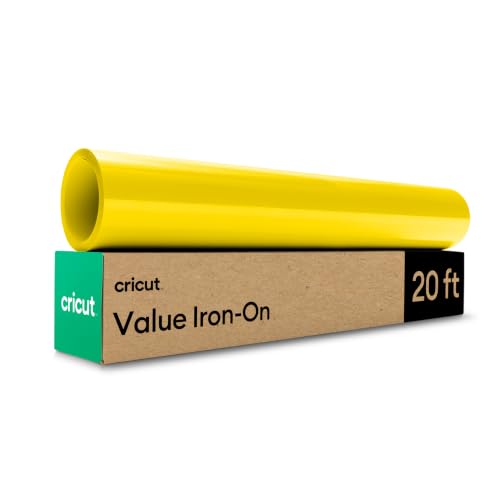 Image of Cricut Value Iron-On, Yellow (12 in x 20 ft)