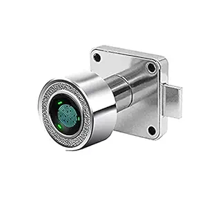 Fingerprint Drawer Lock, 22MM Cabinet Locks, 20 Fingerprints Rechargeable Keyless Furniture Built-in Zinc Alloy Smart Lock for Home Office Gym