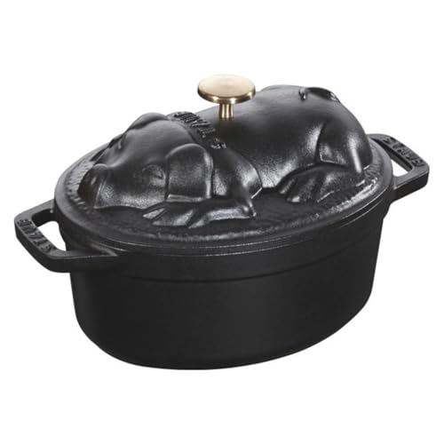 Staub 40500-171-0 Cocotte Cochonnet Fonte Noir mat 17 cm
