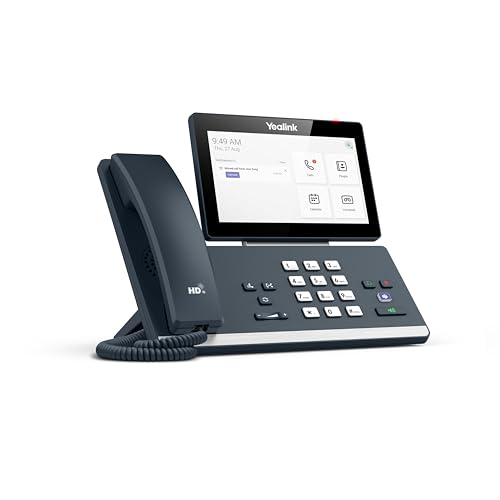 Yealink MP58 Zertifiziert für Microsoft Teams & Skype for Business, Desktop-Telefon für PC, Bluetooth-Kopplung, 7 Zoll Touchscreen, Dual-Port-Ethernet mit PoE, HD Audio, Schwarz