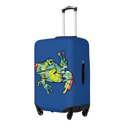 Cool Frog Tie Dye Travel Luggage Cover Suitcase Protector Bag,Double-Sided Printed Fits 18-32 Inch Luggage,Suitcase Sleeve For Kid And Adult,Small2