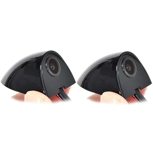 EWAY 2PCs Car Door Blind Spot Side View Camera, Self-Adhesive Scr...