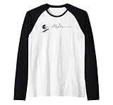 Wakeboarden Heartbeat Wakeboarder Silhouette Raglan