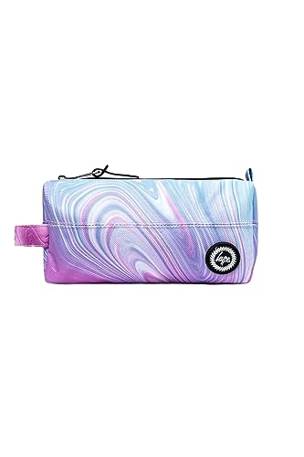 Hype Unisex Teal Purple Marble Crest Pencil CASE