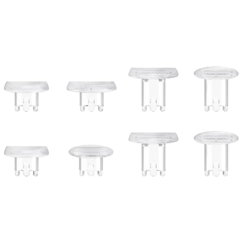 Image of eXtremeRate ThumbsGear Interchangeable Thumbsticks for PS5 Edge Controller, Replacement Clear Analog Thumb Sticks Caps for PS5 Edge Controller - 4 Heights 3 Surfaces Grips - Without Thumbstick Base