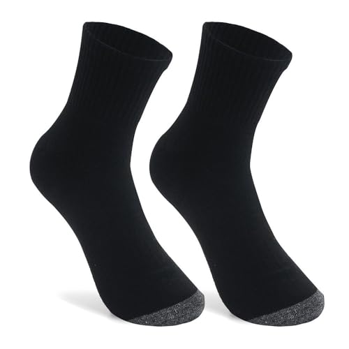 6 Pairs Men's Ankle Socks, Cushioned Athletic Running Socks - Breathable, Moisture-Wicking with Reinforced Heel & Toe (Black/White/grey)(one size 8-14)4