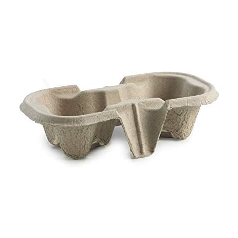 Disposable Cup Carry Trays Takeaway Carrier Cup Holders Cardboard Tea Coffee (90, 2 CUP) Cover