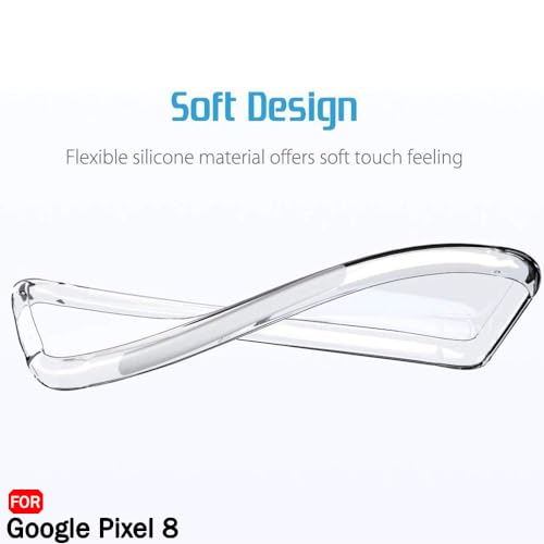 Image of TheGiftKart Back Cover Soft Case for Google Pixel 8 | Best Camera Protection | Inbuilt Dust Plugs & Anti-Slip Grip | Ultra Clear Slim Back Cover Case for Google Pixel 8 (Silicone, Transparent)