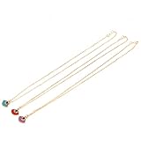 petjoyful, 3 uds., collares con colgante, encantadores, simples, exquisitos, bohemios, azul turco, collares de protección para los ojos para hombres y mujeres, regalo