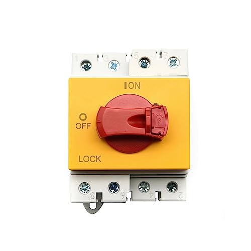 Interruptor solar 4P PV DC 1000V 32A interruptor giratorio aislador carril DIN 600V 2