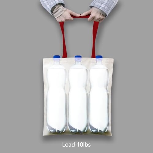 Image of TOPDesign 6-Pack Economical 16 inchx15 inch Cotton Tote Bag, Lightweight Medium Reusable Grocery Shopping Cloth Bags, Suitable for DIY, Advertising, Promotion, Gift, Activity