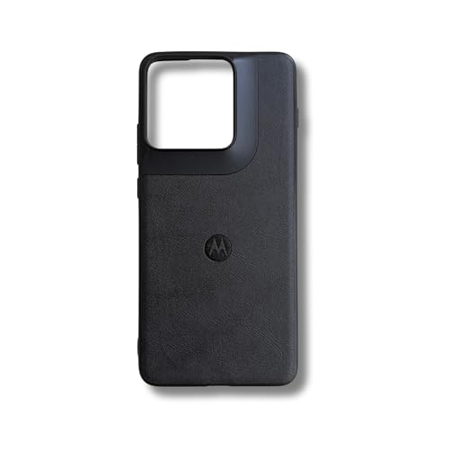 Image of Premium Leather Back Cover for Motorola Edge 70 5G | Slim & Stylish Protective Case with Soft Edges | Shock Resistant, Lightweight Case (Black)