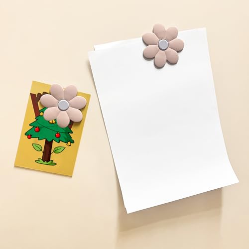 Imanes grandes de flor para refrigerador, 14 piezas miniatura 5