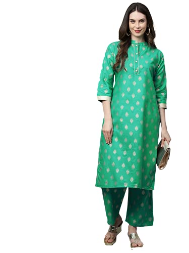 Palazzo court coton vert clair taille L anti chaleur ample
