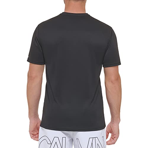 Calvin Klein Men's Standard Light Weight Quick Dry Short Sleeve 40+ Upf Protection, Black, Large #TOP2
