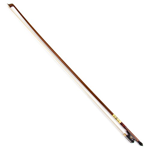 Image of Violin Bow 4 /4, Fiddle Imitation Pernambuco Round Stick OX Horn Frog Horse Hair for Violin Parts Beginner Practice