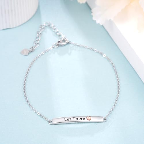 Let Them Gifts 925 Sterling Silver Let Them Bracelet Cute Let Them Jewelry for Women2