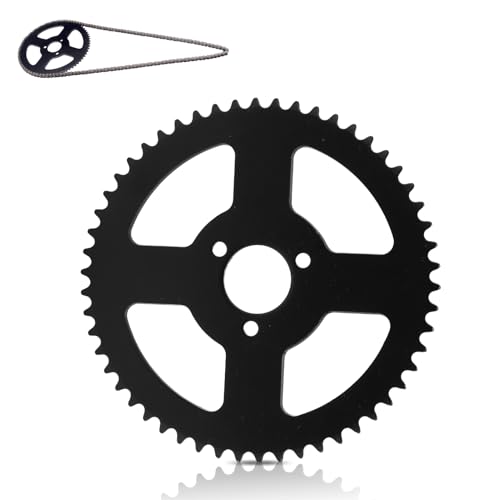 Pignon arrière T8F 54 dents, 26 mm/1 po Pédalier en acier rigide Pignon de plateau haute résistance pour mini moto VTT kart dirt pit bike