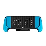 Kühlgriff für Nintendo Switch Lite mit 5600 mAh Akku, ergonomischer Gaming-Griff mit effizientem Kühlsystem und Ladegerät, ABS-Material, Blau und Schwarz