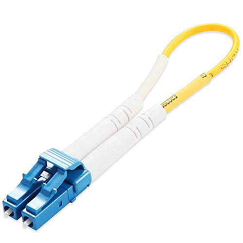 Image of OS2 LC Fiber Optic Loopback Cable, Single Mode Fiber Loopback Testers, 9 /125um, Duplex LC /UPC Connectors for Self-Testing SFP Modules or Network Device