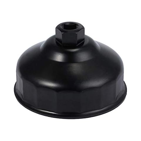 DEDC 86mm 16 Flutes Oil Filter Wrench for BMW, Oil Filter Housing Cap Removal Tool For N54 N55 N52 BMW Engines (Black) Cover