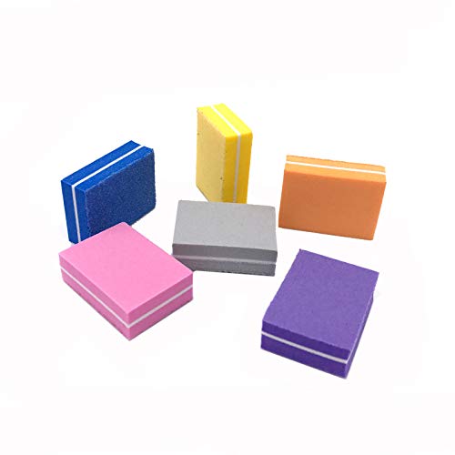 Makeup Spong - 100pcs Professional File Buffer Colorful 100/180 Grit Unghie Buffing Slim Makeup Block Tools Sponge Women Sanding Set - Canoda