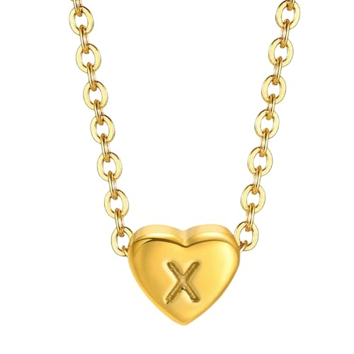 Collier Feng Shui doré avec cœur alphabet pour sublimer votre style minimaliste de tous les jours