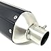 MMG Exhaust System Muffler for GY6 125cc 150cc 4 Stroke Scooters (Black Finish)