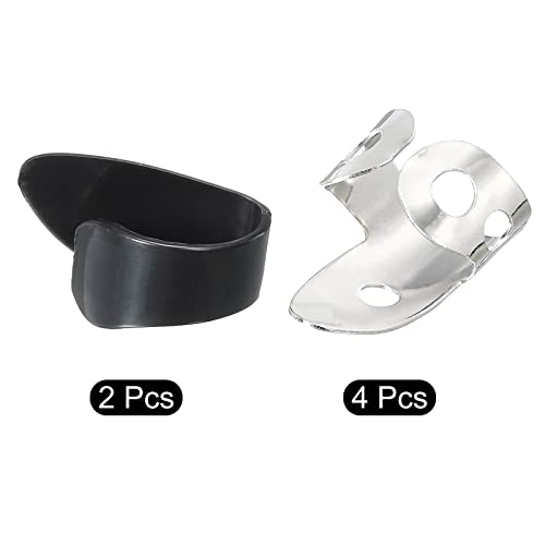 sourcing map Réglable Pouce Médiators Plastique 2Pcs Argent Inox Acier Doigt Médiators 4Pcs pour Guitare - Les Beatles, Paul McCartney, John Lennon, RIngo Starr, George Harrison sourcing map Réglable Pouce Médiators Plastique 2Pcs Argent Inox Acier Doigt Médiators 4Pcs pour Guitare – Image 4