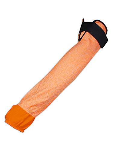 MAGID Cut Resistant Protective Arm Sleeves with Thumb Slot, 1 Pair, Orange I Thumbslot: Yes, 22