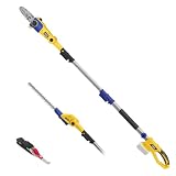 2-in-1 Pole Hedge Trimmer + Pole Saw for DeWalt 20V Battery, Tool Only