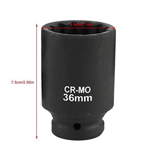 Soquete de porca de cubo de 36 mm, soquete de impacto, para ferramentas manuais, ferramentas de impa