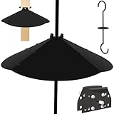 pirateant 24 inch metal squirrel baffle adjustable opening size squirrel baffle for up to 4x4 wide wooden post squirrel baffle for bird feeders without removing bird feeder poles or shepherd s hooks 
