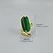 Qocuchu Green Ring, Statement Rings for Women, Bold Geometric Design, Chunky Jewelry Piece, Fashion Accessory for Everyday Wear, One Piece Included, Heavyweight Construction