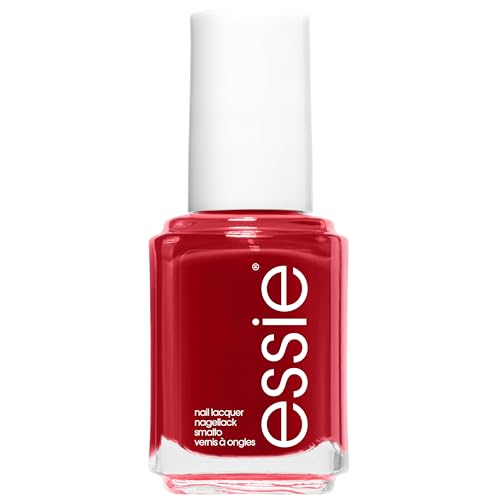 Essie Nail Polish 56 Fishnet Stockings Dark Red Opaque Colour, Original High Shine and High Coverage Nail Polish 13.5 ml