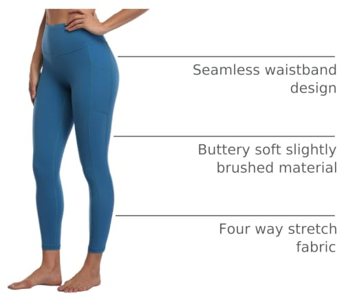 Image of Colorfulkoala Women's High Waisted Yoga Pants 7 /8 Length Leggings with Pockets | Women's High Waisted Buttery Soft Yoga Pants for Gym Workout Pilates Casual Athleisure