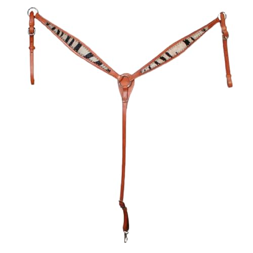 Tahoe Tack Exotic Wild Zebra Hair-On Breast Collar