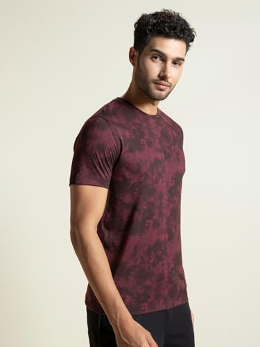 DAMENSCH Regular Fit Cotton Blend Tshirt Half Sleeve Crew Neck Comfortable Casual Lightweight Premium Vortex Elemental Breeeze Tshirts for Men Pack of 1