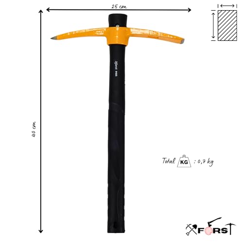 Set de jardinage pioche et mini pelle Xforst contre les sols durs