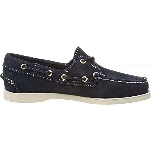 Sebago Men's Docksides Portland Suede W Boat Shoes, Blue Blue Navy 908, 6