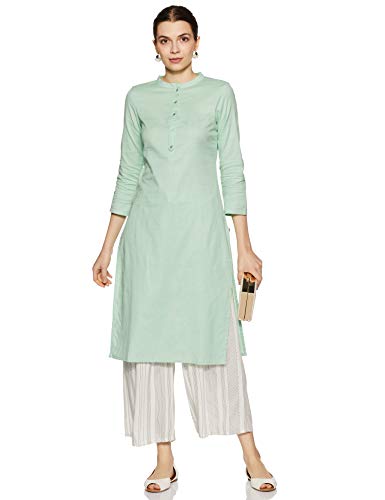 Image of W for Woman Women's Cotton Straight Fit Straight Kurta