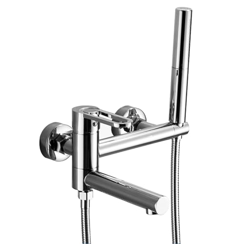 Mitigeur de bain mural anti-torsion avec douchette 360° pour supprimer les fuites