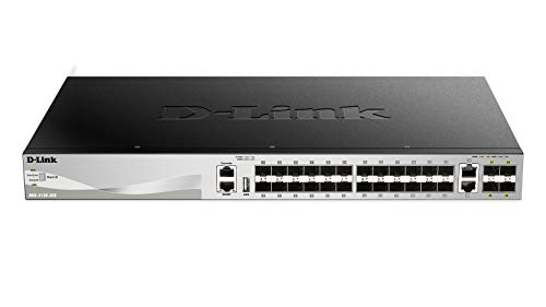 Image of D-Link 30-Port Gigabit Ethernet Switch, Lite Layer 3 Stackable Managed, 24x SFP Ports, 2X 10GBase-T, 4X 10G SFP+ Ports (DGS-3130-30S)