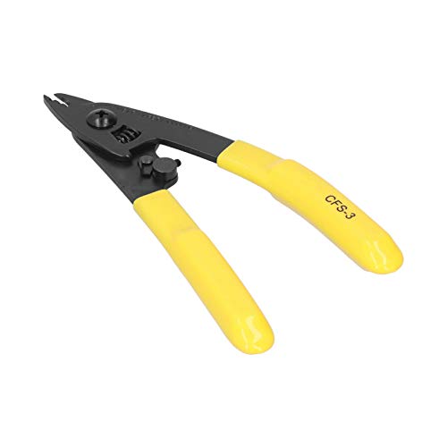 ZDETGU Herramienta Pelacables de Fibra óptica Alicates de 3 Puertos para Revestimiento de Cables de Fibra óptica y Pelacables de Empalme en Frío para Cables de Acometida, Núcleo y Capa Protectora